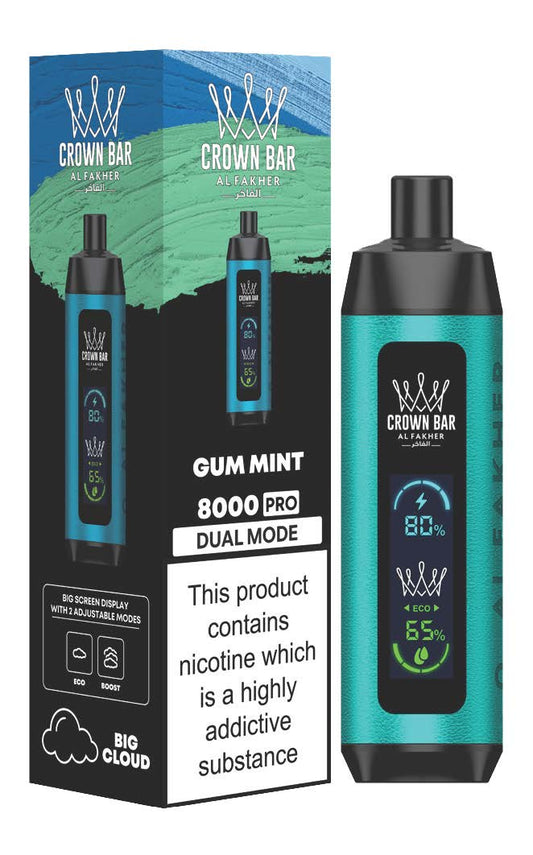 Al Fakher Crown Bar 8000 PUFFS 1 Display